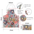thumbnail image 7 of Pioneer Flower Floral Print Pattern Apron-Garden Aprons for Women with Pockets-Cotton Linen Waterproof Kitchen Cooking Gardening Aprons Adjustable for Kitchen,Cooking,BBQ and Salon 33x27 Inch, 7 of 7