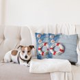 thumbnail image 4 of Ambesonne Ocean Throw Pillow Cover 2 Pack, Fishing Net Wood Seashell, 20", Dust Blue Red, 4 of 5