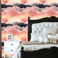 thumbnail image 6 of Boho Peel and Stick Wallpaper Tranquil Fantasy World Soft Pastel Glow Art Wall Mural 23.6in x 9.8ft Self Adhesive Removable Wall Paper Renter Friendly Wallpaper for Nursery Bedroom Cabinets, 6 of 8