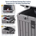 thumbnail image 4 of Ashfield & Harkness: 31 Gallon Outdoor Trash Can Ash Tray - Secure Lid, Drip Tray, Waterproof Resin, Storage Container, Kitchen or Deck, Sorting Sign, 4 of 15