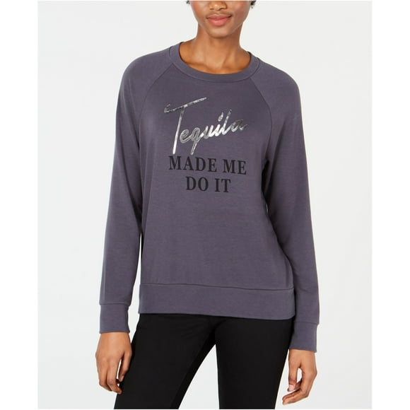 Carbon Copy Womens Tequila Sweatshirt, Grey, X-Small