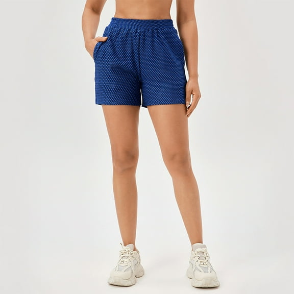 Shorts for Women Clearance, Xunlbb Women's Solid Color Loose Sports Shorts Dry Stretch Yoga Running Shorts High Waist Fitness Casual Shorts