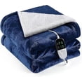 thumbnail image 1 of Electric Blanket with Automatic Shut-Off and 6 Temperature Levels 38C - 50C / 2H-10H/120W Heat Blanket Electric Heat Pad Washable Warm Comfortable Saf, 1 of 5