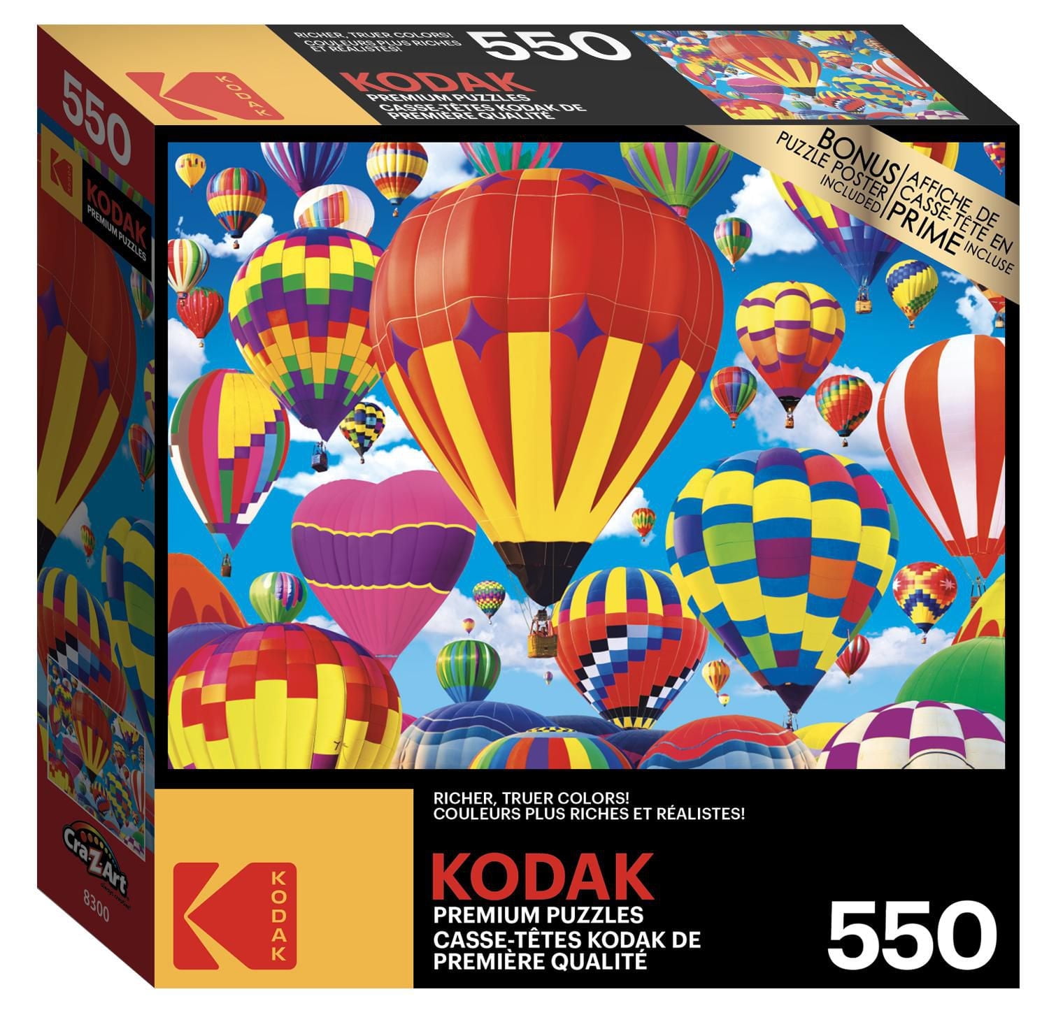 Puzzle Kodak 550 pièces - Montgolfières Casse-tête Kodak Prem 550 pièces