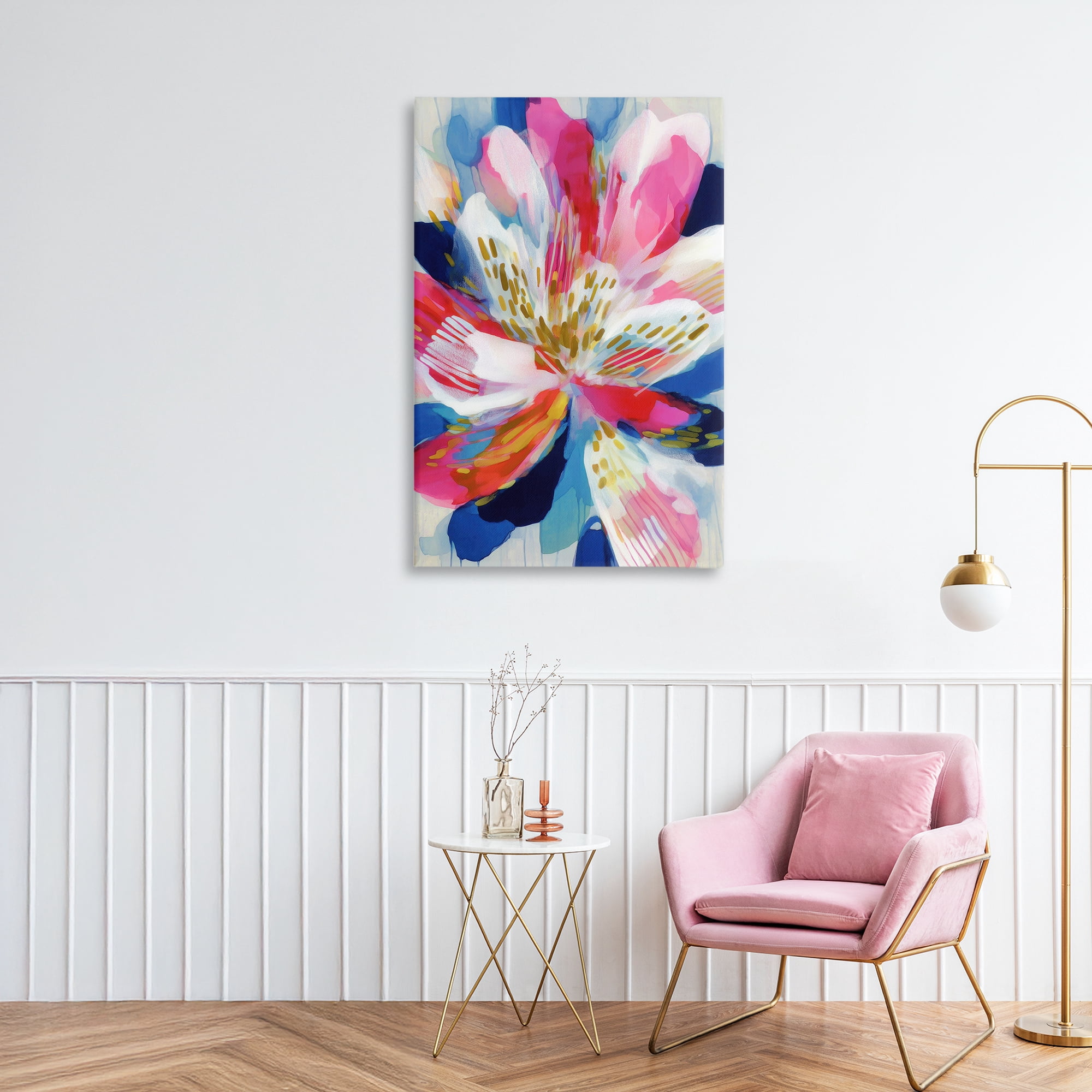Stupell Industries Lily In Pink & Blue Canvas Wall Art, design by Chromatic Storm Studio