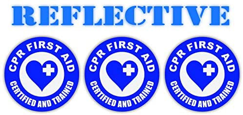 Helmet Sticker Label CPR First Aid Trained & Certified Hard Hat Decal 