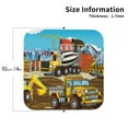 thumbnail image 3 of Disketp Different Construction Site Vehicles Funny Coasters,4 Pcs Leather Coasters With Holder, Perfect Housewarming Hostess Gifts,Protect Furniture From Water Marks Scratch, 3 of 9