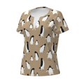 thumbnail image 2 of Naloa Lovely Penguin Print T-Shirts Short Sleeve V Neck Tees for Women Fashion Tops Trendy Lightweight Soft Casual Summer Outfits Clothes, 2 of 5