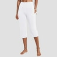 thumbnail image 2 of felwors Women's Yoga Pants Bootcut Flare Leggings Flared Bell Bottom Leggings High-Waisted Workout Pants Tummy Control White, XXXL, 2 of 7