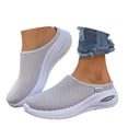 thumbnail image 4 of longantii Diabetic Air-Cushion Slip-On Walking Shoes, Orthopedic Diabetic Slippers, with Arch-Support for Women Gray, 4 of 5