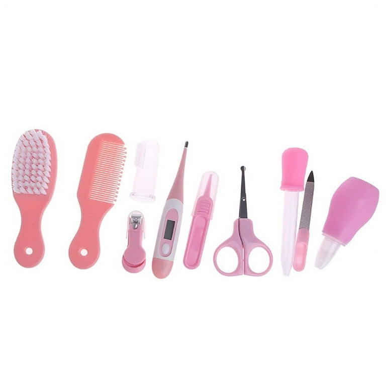 10Pc Baby Healthcare Grooming Kit for Girls - Nail Clipper, Glass Nail  File, etc