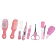 Baby Grooming Kit for Baby Girl, 10 in 1 Portable Baby Safety Care Set Include Baby Comb, Baby Brush, Clipper Cleaner, Baby Scissors etc. Suggest Gifts for a Baby Shower (Pink)