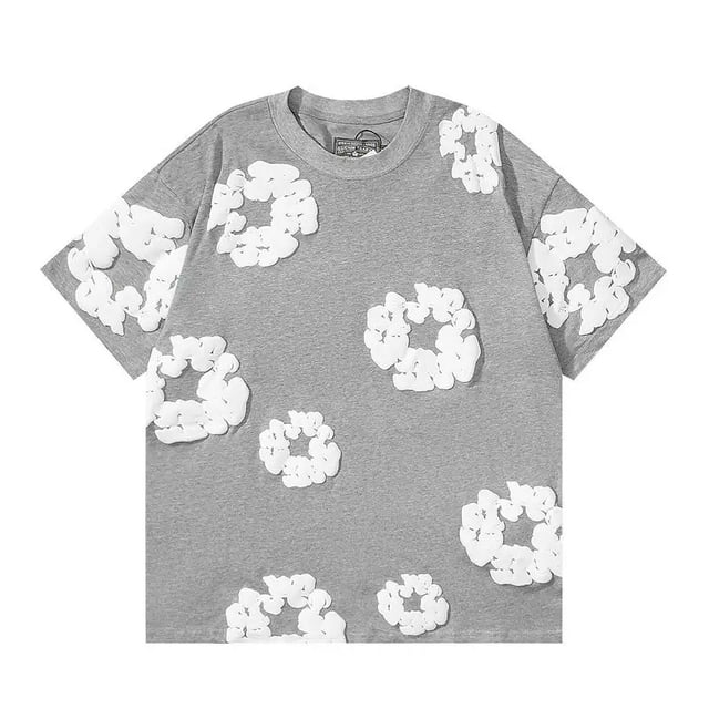 T-shirt à Manches Courtes en Mousse Kapok Imprimé pour Hommes et Femmes avec Shorts