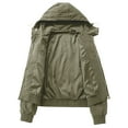 thumbnail image 3 of bbymog Sport Coats for Men Solid Color Casual Outerwear Classic Hooded Jackets with Zipper Long Sleeve Oversized Jacket Army Green XXXL, 3 of 4