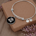 thumbnail image 3 of Mom Dog Paw Bracelet Stainless Steel or 18k Gold Circle Bangle, 3 of 7