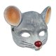 thumbnail image 4 of Disfraz de rata de media cara en 3D para cosplay, ideal para juegos de rol, fiestas de Halloween y otras fiestas temáticas. Gris claro, 4 of 9