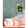 thumbnail image 3 of 72Pcs 3D Butterfly Wall Decor, Gold Butterfly Fathers Day Decorations, 4 Styles 3 Sizes Removable Butterfly Room Decor Butterfly Wall Stickers for Birthday Party Garden Tea Cake Flower Decorations, 3 of 10