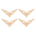 thumbnail image 1 of Apliques Decorativos De Madera, Flor De Madera Sin Pintar, Apliques De Muebles De Madera, Adorno De Gabinete De Bricolaje Para Adorno De Muebles Mgaxyff Carved Wood Applique, 1 of 8
