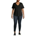 thumbnail image 6 of Terra & Sky Women's Plus Size Short Sleeve V-Neck T-Shirt, 6 of 6