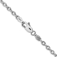 thumbnail image 3 of 14K White Gold Wg 3.2mm Round Open Link Cable Chain (30 X 3.2) Made In Peru pen212-30, 3 of 5