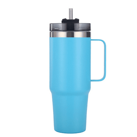 

30 oz Straw Cup Vacuum Insulated Stainless Steel with Straw Lid Light Blue