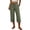 Army Green, variant on High-Waist Cropped Cargo Pants for Womens - Drawstring & Large Patch Pockets, Summer & Beach Essential for Women's Casual & Street Style White XXL
