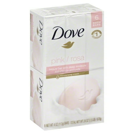 Dove Pink Beauty Bar 4 oz, 6 Bar