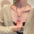 thumbnail image 4 of Ethnic Style Natural Stone Peace Buckle Necklace Adjustable Agate, 4 of 4