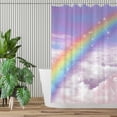 thumbnail image 2 of Rainbow Wonderland Shower Curtain for Bathroom, Pink Clouds Lighthouse Shower Curtain Set Bath Accessories Waterproof Fabric Bathtub Curtain Decor with 12 Hooks, 72x72 inches, 2 of 6