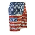 thumbnail image 2 of North 15 Men's USA American Flag Microfiber Tie Dye Print Swim Trunk with Cargo Pockets-7122-Print1-4XL, 2 of 3