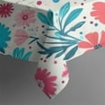thumbnail image 5 of Pioneer Flower Floral Print Pattern Square Tablecloth,Waterproof Square Table Cover,Wipeable Spillproof Washable Table Cover for Home Kitchen Party Decor 42"X42"(107x107cm), 5 of 6