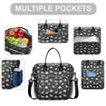 thumbnail image 2 of Dinosaur and Silhouette Navy Blue Insulated Leakproof Lunch Box for Women, Large Lunch Bag for Tween Teen Adult, Loncheras Para Mujer for Work Beach Travel Picnic Camping, 2 of 6