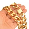 thumbnail image 4 of 19mm Heavy Men's Chain 316L Stainless Steel CURB Cuban Link Necklace Bracelet, 4 of 4