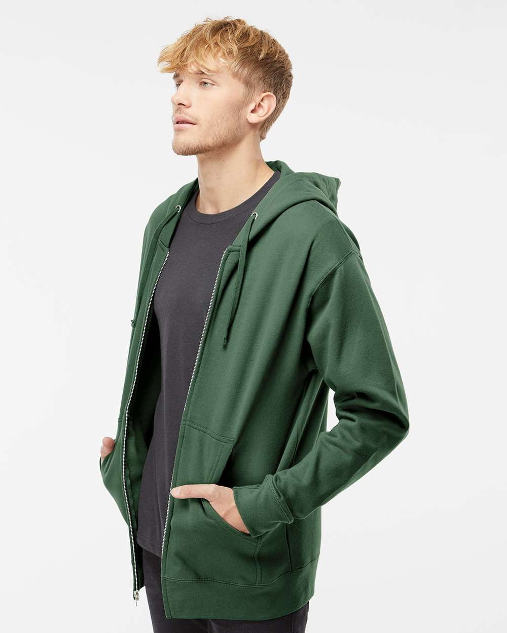 Independent Trading Co. Midweight Full-Zip Hooded Sweatshirt