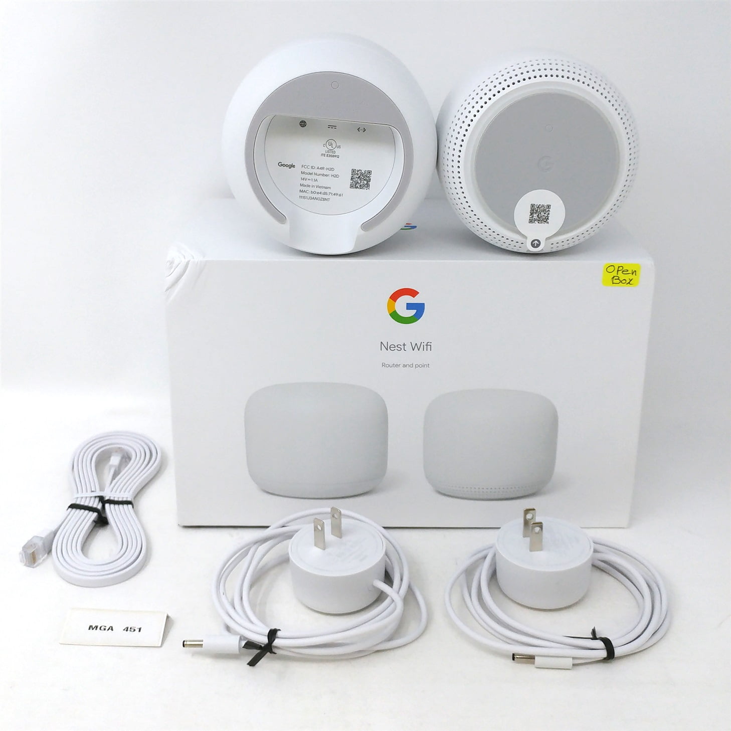 Open Box Google Nest Wifi Router H2D Point H2E GA00822-US Open Box Google Nest Wifi Router H2D Point H2E GA00822-US