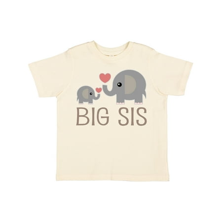 

Inktastic Big Sis Elephant Gift Toddler Toddler Girl T-Shirt