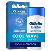 Gillette Antiperspirant Deodorant for Men, Clinical Protection Clear Gel Cool Wave Scent, 2.6 oz