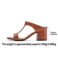thumbnail image 5 of Msgweeeg Shoes Women Women's Sandals Women Fashionable Spring and Summer Casual Solid Color Fish Mouth Head Versatile Shallow Mouth Shoe Low Heel Sandals for Dresses & Skirts, 5 of 10