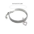 thumbnail image 3 of Rhinestone Pet Collar, Sparkling 3 Rows Crystal Diamond Dog Collars, Adjustable Rhinestones Wedding Collar, Jewelry for Small Medium Large Pets, Cats, Dogs (White, Medium), 3 of 6