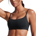 thumbnail image 1 of Sujetador deportivo CRZ YOGA Butterbreeze con cuello redondo para mujer, negro, XL, 1 of 5
