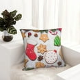 thumbnail image 6 of Yiaed Christmas Gingerbread Cookies Print Pillow Covers Super Soft Decorative Square Throw Pillow Covers Case Cushion Covers for Sofa Couch Bedroom Car Decor（No pillow core）-18"x18", 6 of 7