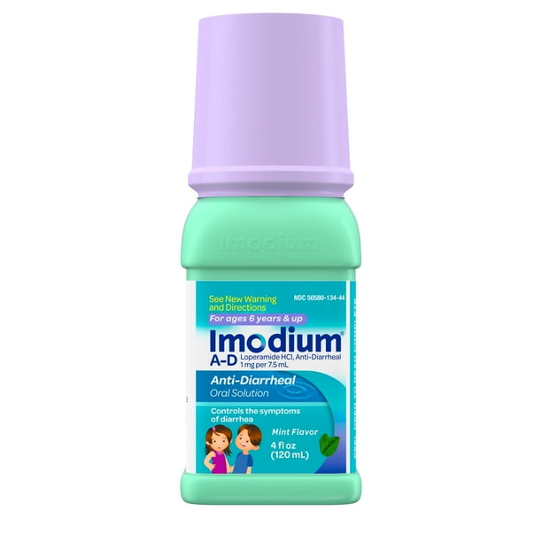 Imodium A D Liquid Anti Diarrheal Medicine For Kids Mint 4 Fl Oz Walmart Com
