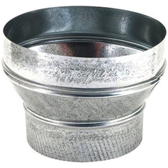Gray Métal 8X7-311 8 x 7 in. Galvanisé Réducteur Petit Embout Serti