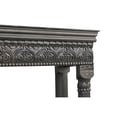thumbnail image 4 of Taran Designs Isabella Carved Solid Wood Hall Tree Bench in Black, 4 of 6