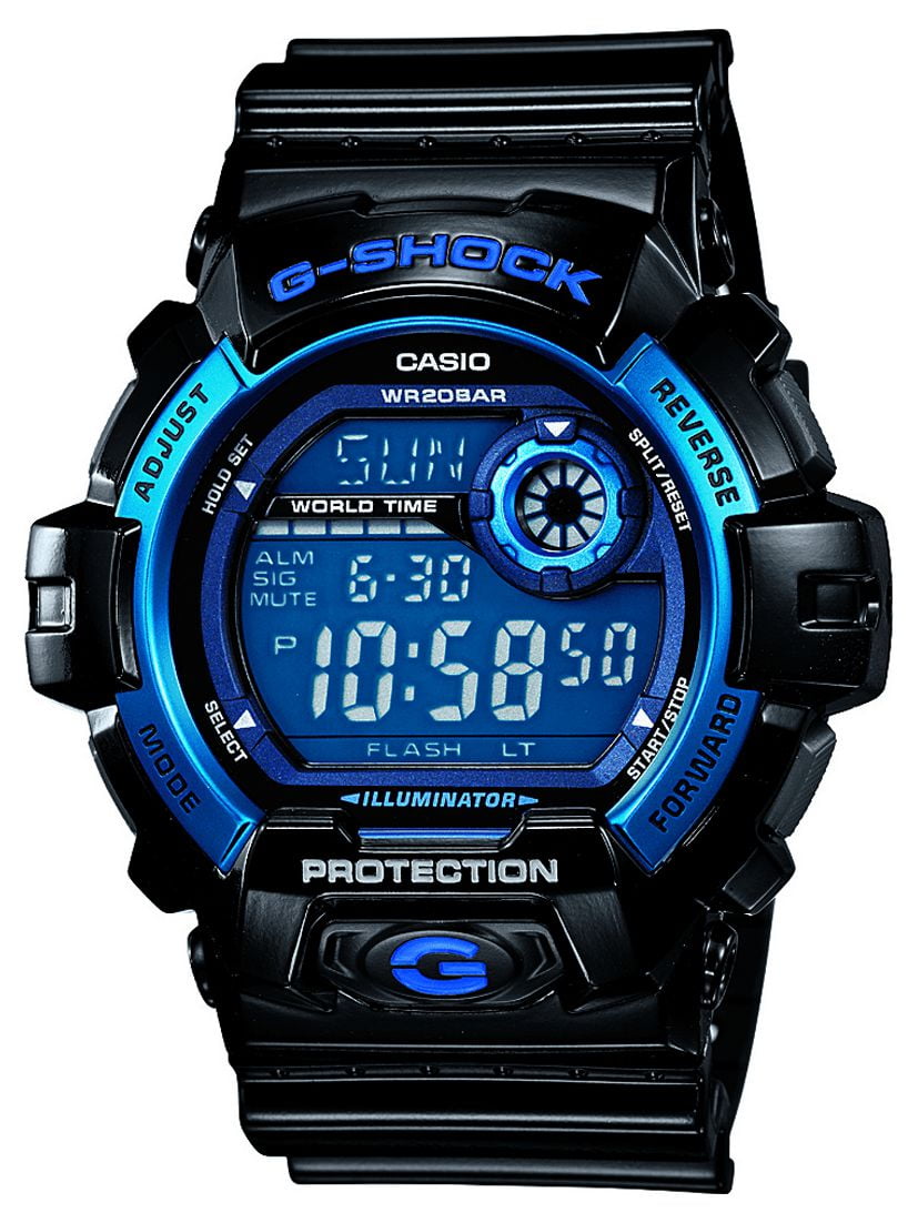 Casio G-Shock Sports Watch: Black & Blue, Ana-Digi, Japanese Casio G-Shock Sports Watch: Black & Blue, Ana-Digi, Japanese