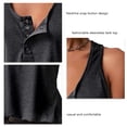 thumbnail image 3 of Camiseta sin mangas con botones a presión para mujer, camiseta cómoda de moda con botones para hacer deporte, 3 of 4