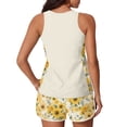 thumbnail image 6 of JULMCOMO Tankini Swimsuits for Women Sunflower Print Crew Neck Drawstring Sporty Bathing Suits Summer Vacation Two Piece Swimsuit Complexion 2XL, 6 of 6
