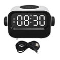 thumbnail image 1 of Reloj Despertador Digital 3 en 1 Pantalla LED 15W Configuración de 2 Alarmas Reloj Digital con Carga Inalámbrica de 15W y Función de Altavoz Bluetooth Blanco, 1 of 5