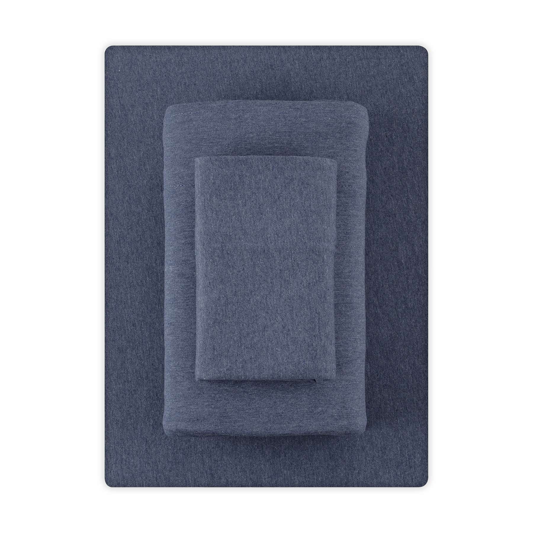 Mainstays Jersey Cotton Poly Sheet Set, Blue Cove, Twin/TXL, 3 Pieces