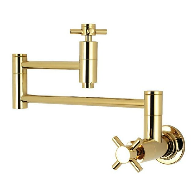Kingston Brass KS8102DX Robinet de Cuisine Moderne Mural Pot de Remplissage - Laiton Poli